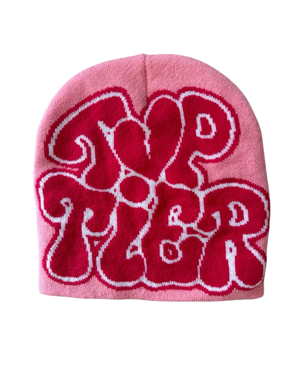 Pink Top Tier Graphic Beanie Y2K Beanie